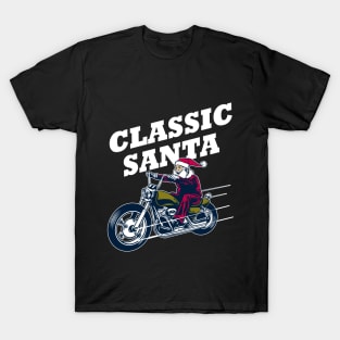 Motorcycle Classic Santa Gift for Daddy Christmas T-Shirt T-Shirt